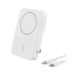 MediaMarkt Belkin Magsafe Compatible Powerbank 8k Qi2 Met Kickstand Wit aanbieding