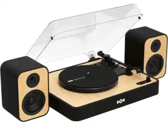 MediaMarkt House Of Marley Revolution Bluetooth Platenspeler Met Speakers Bruin aanbieding