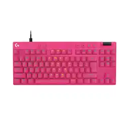 MediaMarkt Logitech G Pro X Tkl Rapid Rgb Verlichting Bedraad Gamingtoetsenbord Magenta aanbieding