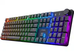 MediaMarkt Trust Gxt868 Torix Rgb Qwerty Mechanisch Bedraad En Draadloos Gamingtoetsenbord Zwart aanbieding