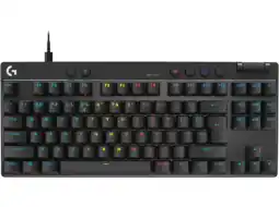 MediaMarkt Logitech G Pro X Tkl Rapid Rgb Verlichting Bedraad Gamingtoetsenbord Zwart aanbieding