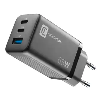 MediaMarkt Cellularline 65 W Gan Multipower Micro Usb-a + 2x Usb-c Pd Thuislader aanbieding