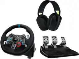 MediaMarkt Logitech G G435 Gaming Headset + G29 Driving Force Playstation 4 5 Pc Gaming Stuurwiel aanbieding