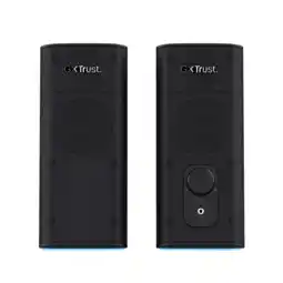 MediaMarkt Trust Gxt 612 Cetic Zwart - 2.0 Gamingspeakers Bluetooth Rgb-verlichting Volumeknop aanbieding