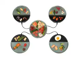 MediaMarkt Bourgini Chefs Dinnerparty Glazed Gourmette Grijs aanbieding