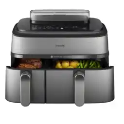 MediaMarkt Philips Na555/00 9l Met Stoomfunctie Heteluchtfriteuse Zwart aanbieding