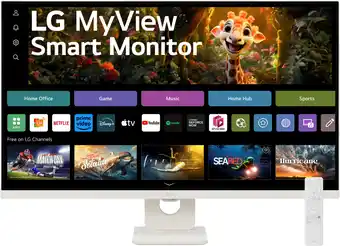 MediaMarkt LG Myview Smart Monitor 32sr73u-w - 31.5 Inch 3840 X 2160 (ultra Hd) Va-paneel aanbieding