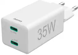 MediaMarkt Hama 125129 Lader 2x Usb-c 35w Wit aanbieding