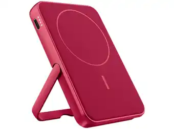 MediaMarkt Fresh 'n Rebel Magnet Wireless 5000 Mah Powerbank Berry Red aanbieding