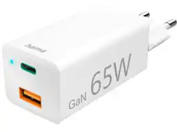 MediaMarkt Hama 201643 Reislader Usb-c+usb 65w Wit aanbieding