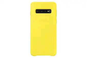 MediaMarkt Samsung Galaxy S10 Leather Cover Geel aanbieding