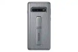 MediaMarkt Samsung Galaxy S10 Protect Stand Cover Zilver aanbieding