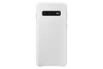 MediaMarkt Samsung Galaxy S10 Leather Cover Wit aanbieding