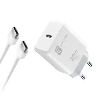 MediaMarkt Cellularline Kit Oplader 20w + Usb-c-lightning-kabel 1 M Thuislader aanbieding