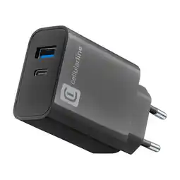 MediaMarkt Cellularline Oplader Multipower Usb-c 20w Pd + Usb-a 12w Thuislader aanbieding