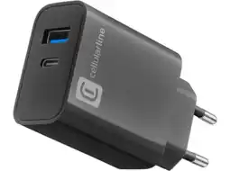 MediaMarkt Cellularline Oplader Multipower Usb-c 20w Pd + Usb-a 12w Thuislader aanbieding
