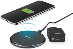 MediaMarkt Hama 201688 Wireless Charger-set Qi-fc10 10w Zwart aanbieding