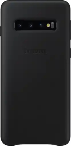 MediaMarkt Samsung Galaxy S10 Leather Cover Zwart aanbieding