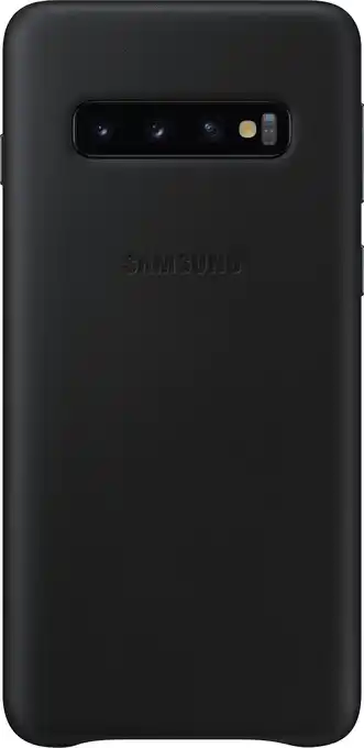 MediaMarkt Samsung Galaxy S10 Leather Cover Zwart aanbieding