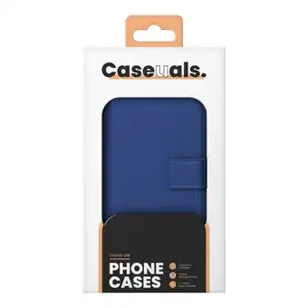 MediaMarkt Caseuals Genuine Leather Wallet Bookcase Apple Iphone 13 - Blauw aanbieding