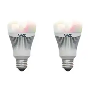 MediaMarkt WIZ Colors Smart Ledlamp E27 2-pack + Afstandsbediening aanbieding