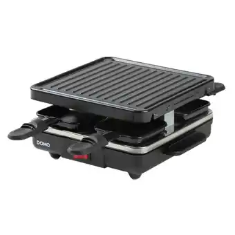 MediaMarkt Domo Raclette-grill 'just Us' - 4 P 600 W Zwart aanbieding