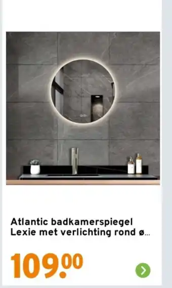 GAMMA Atlantic badkamerspiegel Lexie met verlichting rond aanbieding