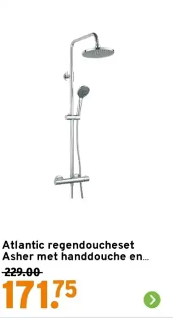 GAMMA Atlantic regendoucheset Asher met handdouche en aanbieding