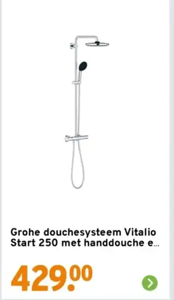 GAMMA Grohe douchesysteem Vitalio Start 250 met handdouche e aanbieding