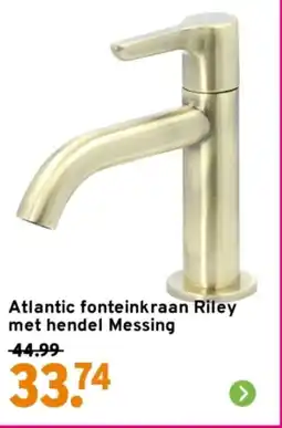 GAMMA Atlantic fonteinkraan Riley met hendel Messing aanbieding