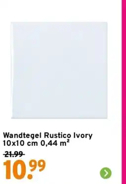 GAMMA Wandtegel Rustico Ivory aanbieding