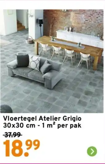 GAMMA Vloertegel Atelier Grigio aanbieding