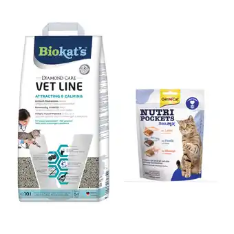 Zooplus Biokat's Diamond Care + Nutripockets Seamix gratis! - Attracting & Calming (10l) + Sea-Mix (150g) aanbieding