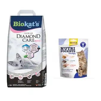 Zooplus Biokat's Diamond Care + Nutripockets Seamix gratis! - Fresh (10l) + Sea-Mix (150g) aanbieding