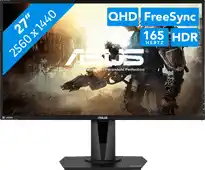 MediaMarkt ASUS TUF GAMING VG27AQ - 27 inch - 2560 x 1440 (Quad HD) - 1 ms - 144 Hz aanbieding