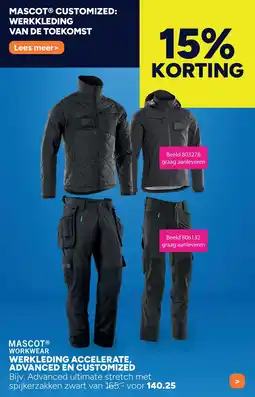 BOUWMAAT Werkleding accelerate, advanced en customized aanbieding