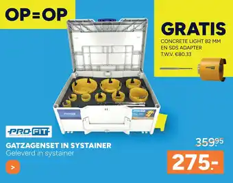 BOUWMAAT Gatzagenset in systainer aanbieding