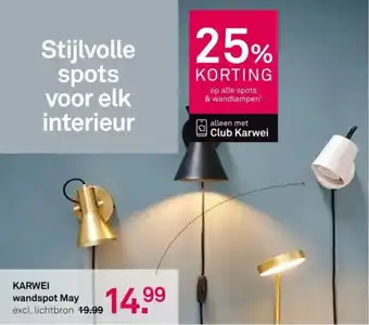 Karwei Karwei wandspot May aanbieding