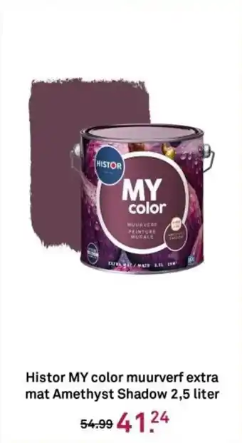 Karwei Histor MY color muurverf extra mat Amethyst Shadow aanbieding