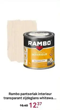 Karwei Rambo pantserlak interieur transparant zijdeglans whitewa aanbieding