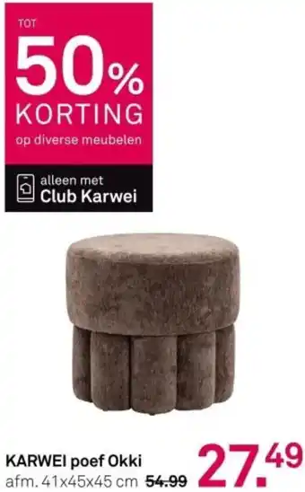 Karwei KARWEI poef Okki aanbieding