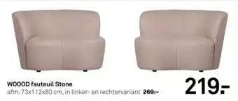 Karwei WOOOD fauteuil Stone aanbieding