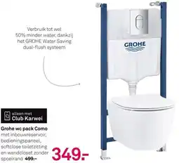 Karwei Grohe wc pack Como aanbieding