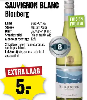 Dirck 3 Sauvignon blanc Blouberg aanbieding