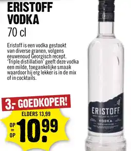 Dirck 3 Eristoff vodka aanbieding