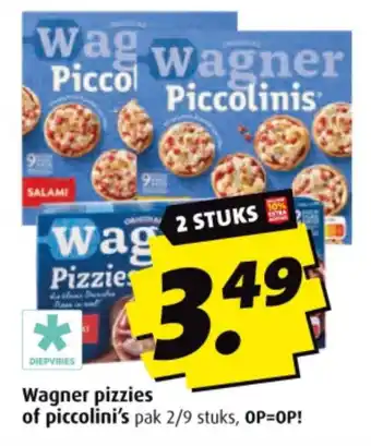 Boni Wagner pizzies of piccolini's pak 2/9 stuks aanbieding