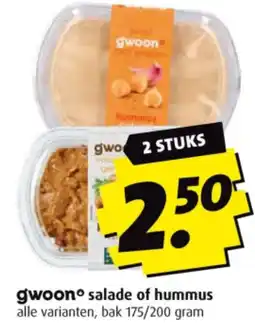 Boni gwoono salade of hummus aanbieding