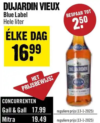 Dirck 3 Dujardin Vieux Blue Label aanbieding