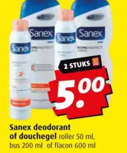 Boni Sanex deodorant of douchegel roller 50 ml, aanbieding