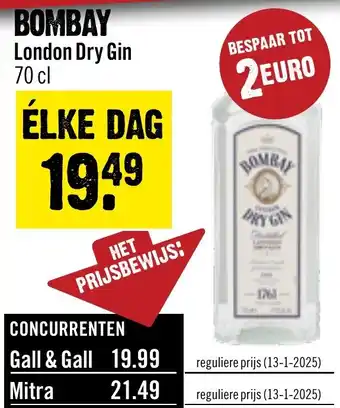 Dirck 3 Bombay London Dry Gin aanbieding